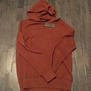 Banana Republic Men’s Supima Sweater Hoodie- Burnt Caramel Brown-Size Large-NWT